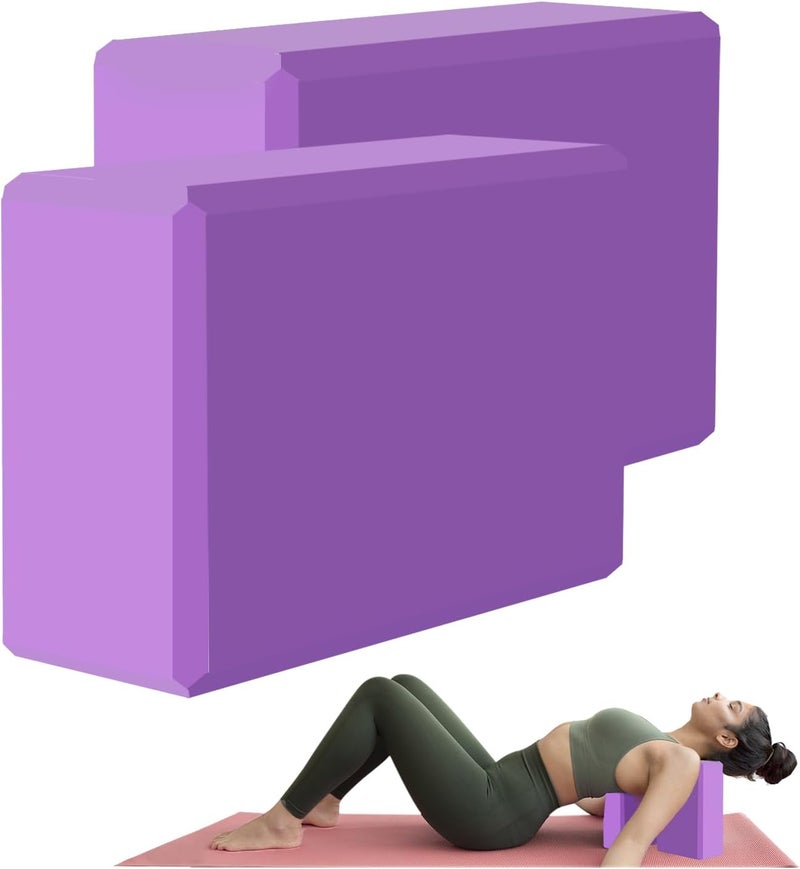 MBKHFLL Yoga Block - Supportive Latex-Free Eva Foam - Soft Non-Slip Surface with Beveled Edges for Yoga, Pilates, Meditation - Yoga Accessories for Stability, Balance, Deepen Stretches - Image 1